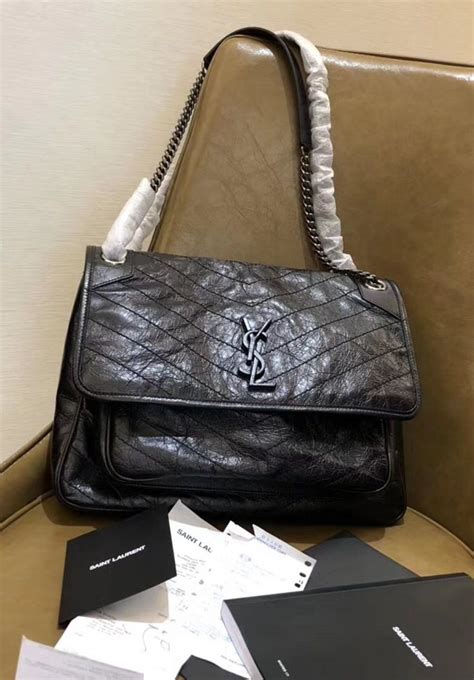 ysl niki bag black chain|YSL niki tote.